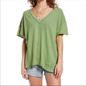 Free People distressed Joni Tee, Large